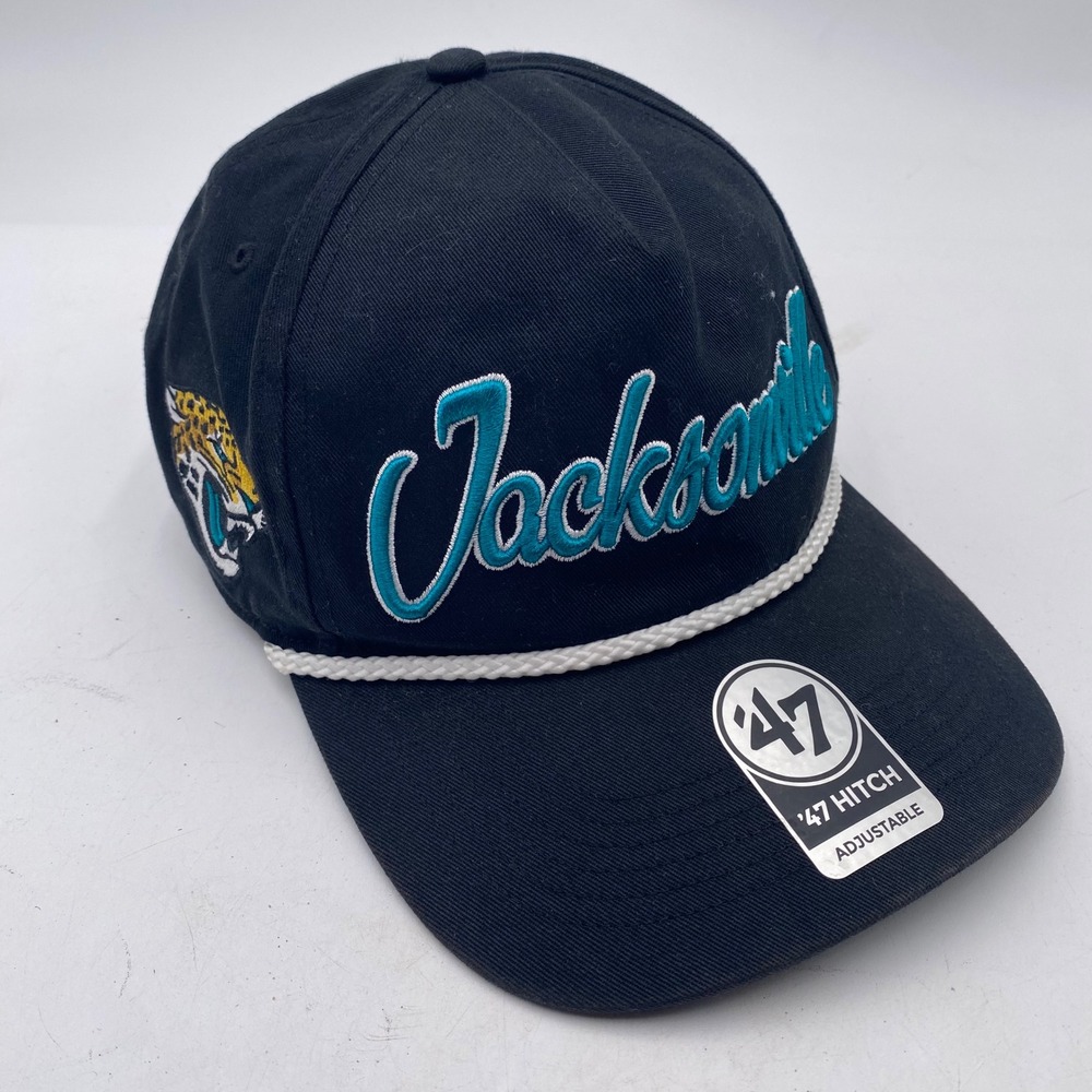 JACKSONVILLE JAGUARS 47 Brand Hitch Hat OSFA Black Teal Rope Snapback NFL Cap